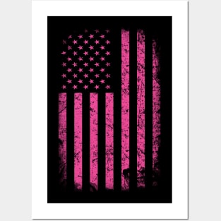 USA PINK FLAG. Posters and Art